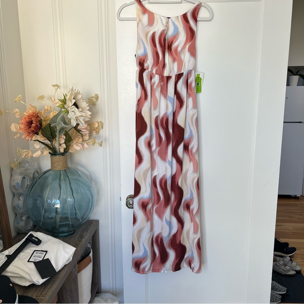 Open Edit Twist Front Abstract Print Tie Dye Maxi… - image 1